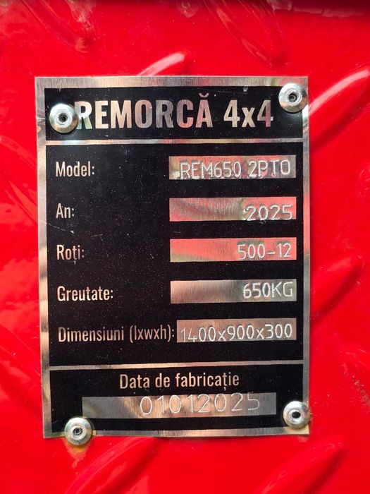 Motocultor Rotakt RO17RE-2P 17 CP + Remorcă 4×4 REM650