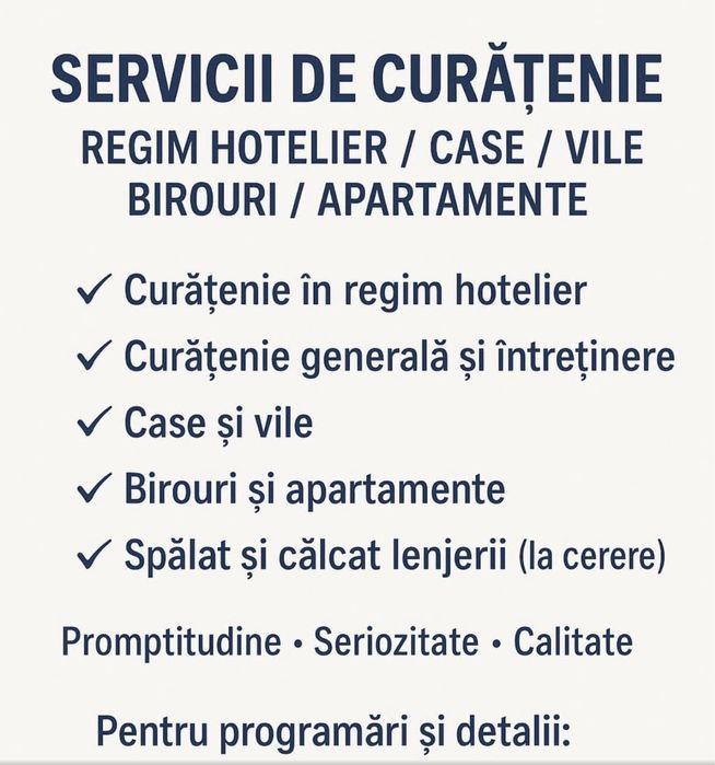 Ofer servici de curatenie