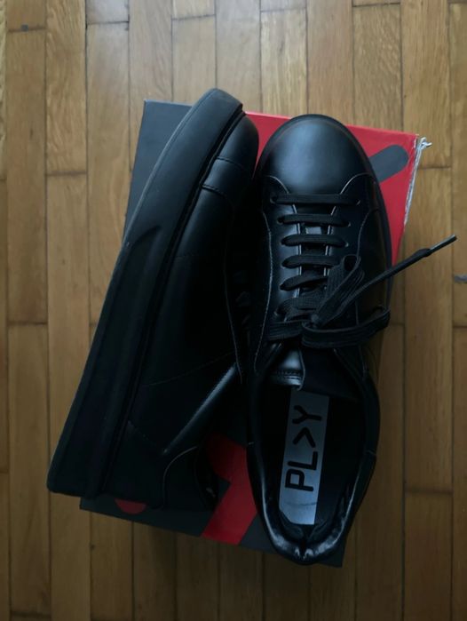 Teniși din piele full-black(150€) OFF PLAY – Made in Italy