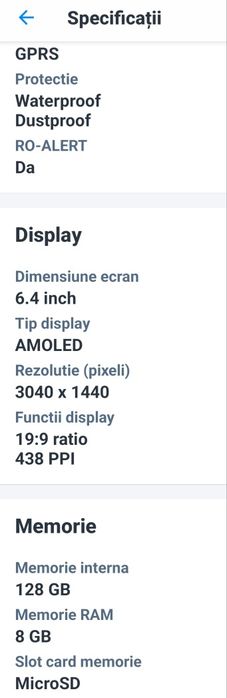 Vănd telefon SAMSUNS S10 plus, mem 128 / 8 ram