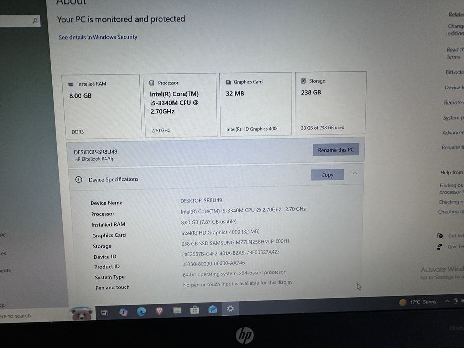 Laptop HP EliteBook 8470p
