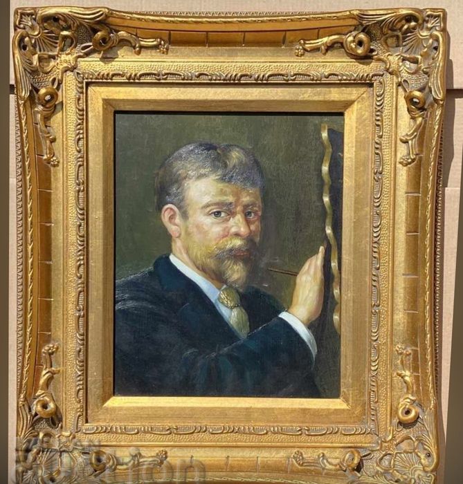 Страхотна картина портрет масло 19век