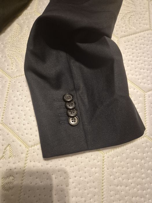 Sacou negru original premium Tommy Hilfiger Tailored, 100% lână super 100's, mărimea 98 / L