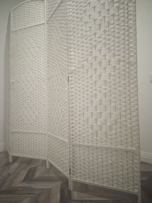 Ширма белая 200 см из дерева