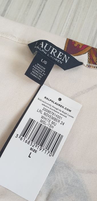 POLO Ralph Lauren Cotton Strech Stretch L НОВО ОРИГИНАЛ Дамска Тениска