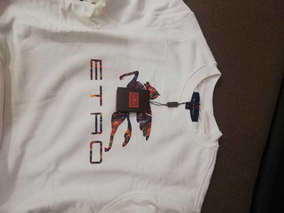 Бяла памучна блуза Etro