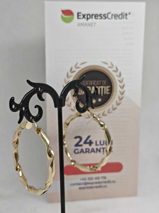 Cercei din aur de 14K  (Ag43 Falticeni B4020) - 24 luni garantie!