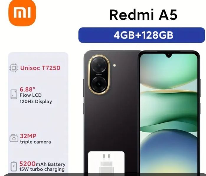 Telefonul este cel de 128GB.   XIAOMI Redmi A5, 128GB, 4GB RAM, Dual S