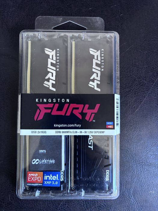 Kit RAM Kingston FURY DDR5 32GB (2x16GB) 5600MHz CL36 – NOU