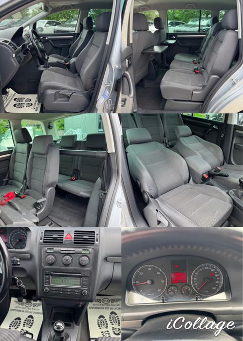 VW TOURAN 7 X LOCURI  128.500 Km . 2.0 TDI Stare Tehnica Estetica Fara Repros Vopsea Originala Import Italia Fara Rugina Garantie Motor Cutie Viteze