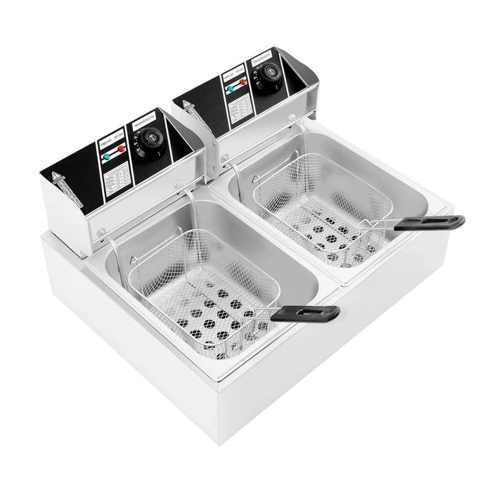 friteuza fripteuza friptoza electrica 2x10 litri inox restaurant noua sigilata