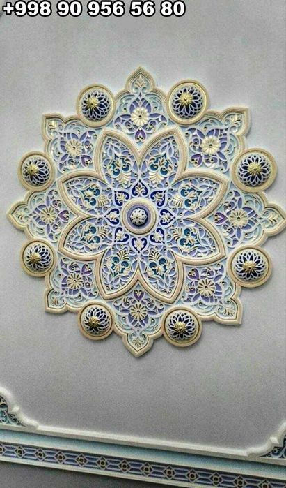 Toshkent O'zbekiston Bo'ylab Premium Plastik Fasad Dekori Ganch Naqsh