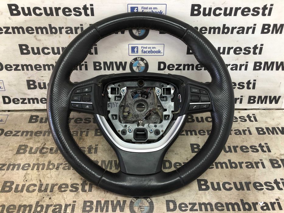 Volan sport cu piele perforata full BMW Seria 5 6 7 F07 F10 F11 F12 F13 F01 F02 F03 F04