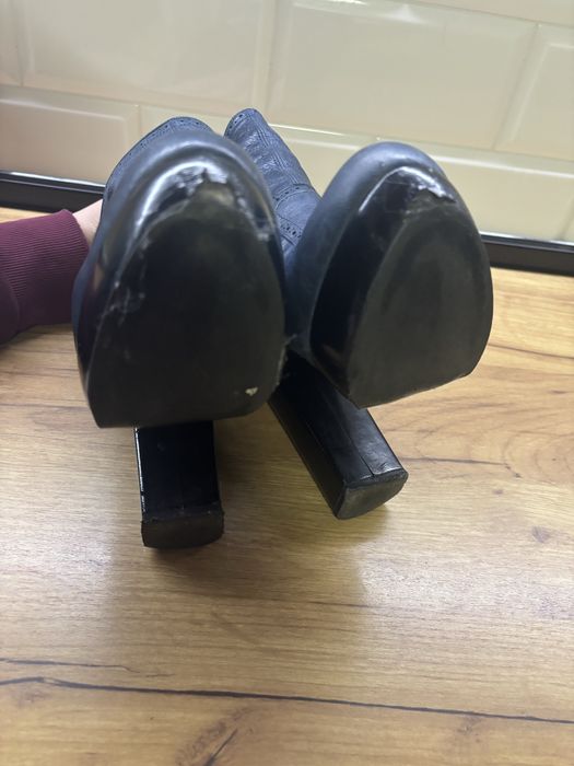 Сини боти от естествена кожа BupaloLondon