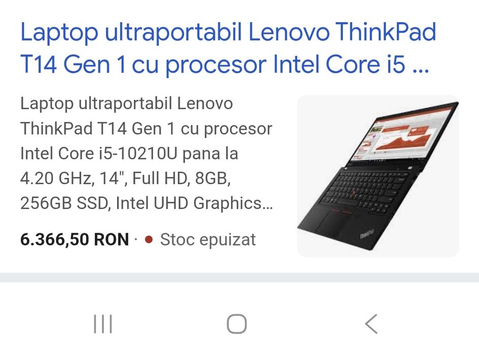 Laptop ThinkPad T14 Gen 1