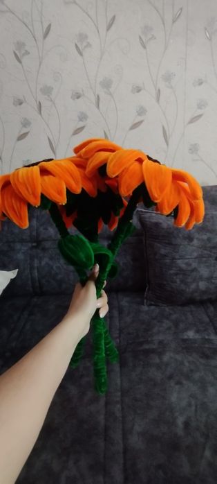 Подсолнух из синельной проволки