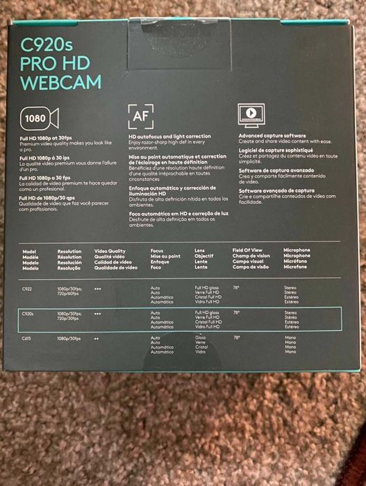 Камера Logitech C920s PRO HD 1080p нова - гаранция 2 години