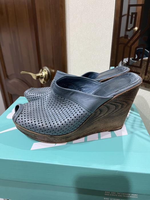 Сабо из натуральной кожи