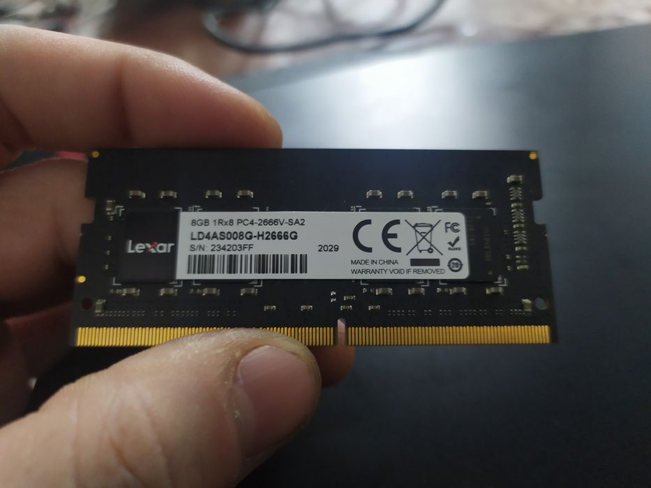 Lexar ddr4 8gb 2666 operativka sotiladi