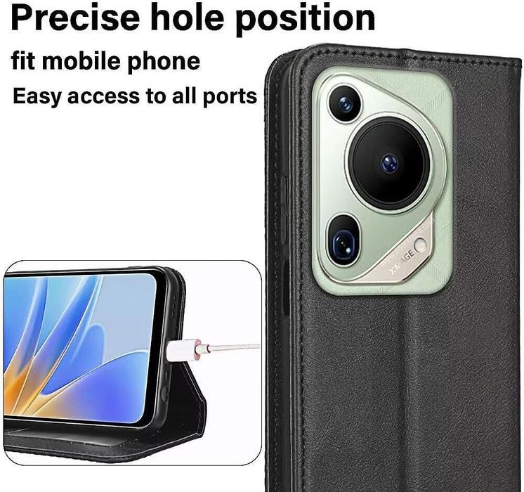 Кожен Калъф Тип Тефтер за Huawei Pura 70 Pro / Pura 70 Ultra с магнит