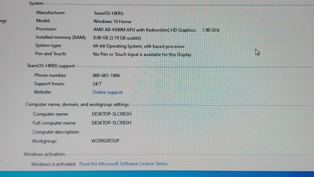 Laptop Lenovo G505S gaming, cu 8 si 1000Gb de RAM/ROM, cu win 10