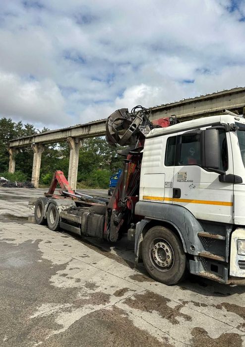 MAN TGS 28.440 6x2 cu macara hidraulică și braț pentru containere – 2010