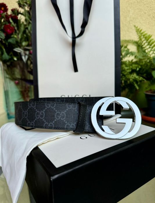 Curea originala Gucci Supreme belt with G buckle noua cu factura