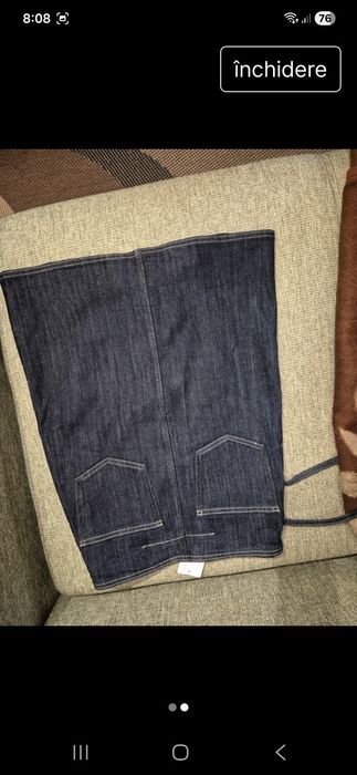 Fusta denim Mango petrecuta