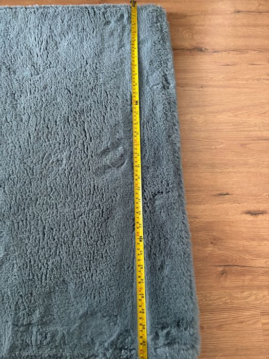 Covor albastru pufos 80 x 150