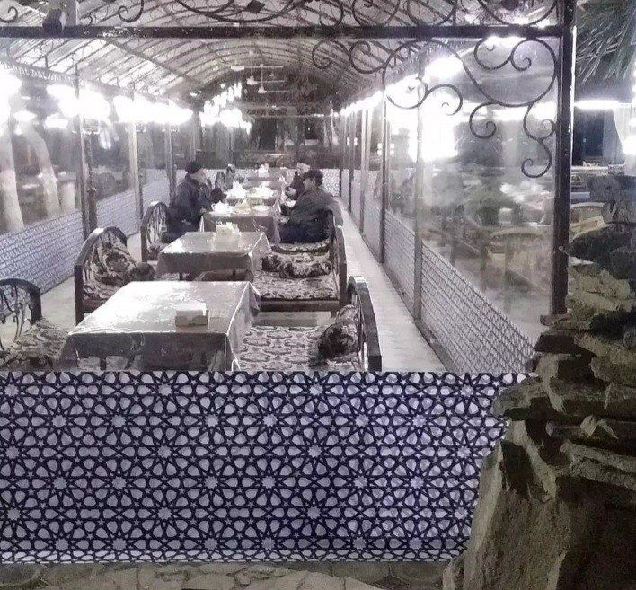 Салафан баннер тент карейски китайски установка киламз ва сотамз