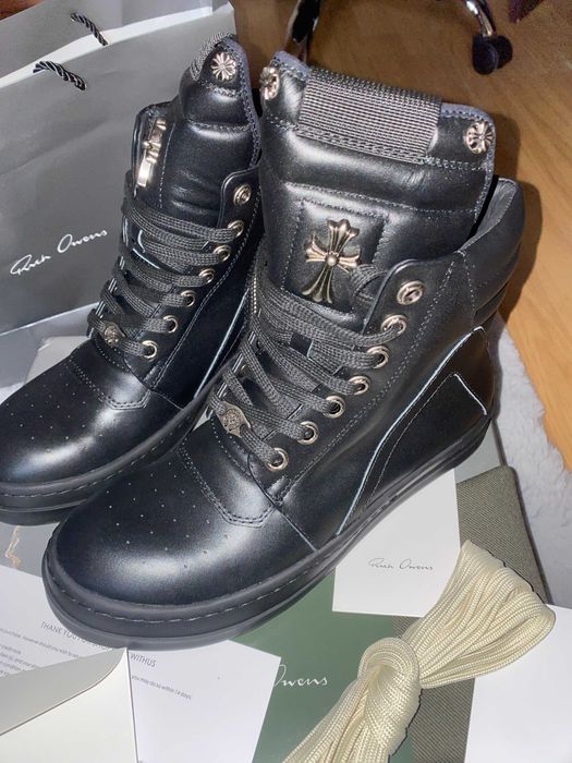 Rick Owens Chrome Hearts Geobaskets (no box)
