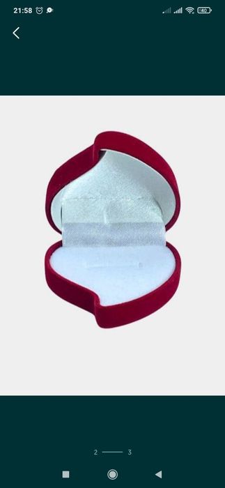 Новая бархатная коробочка для колец