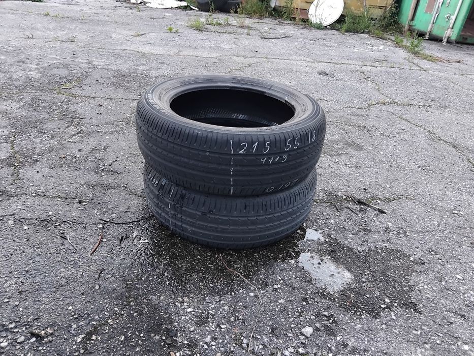 Гуми 215 55 18 Тоьо Toyo 2 броя - нов внос. Като нови. Ако случайно не можем да се свържем по телефона, пишете на лично съобщение.