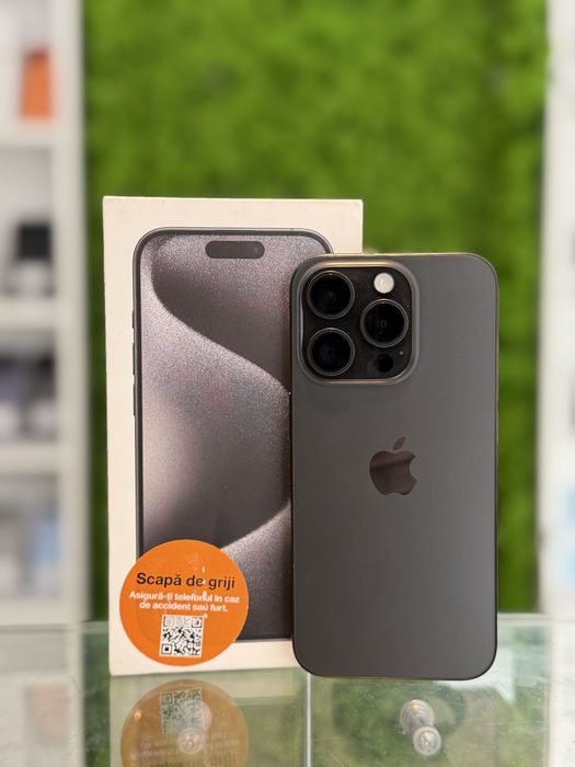 iPhone 15 Pro 128Gb Black/Baterie100%/Garantie 12 luni @atsgsm.ro
