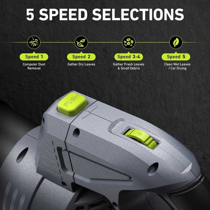 Аккумуляторная электрическая беспроводная воздуходувка TaskStar 15,5м3