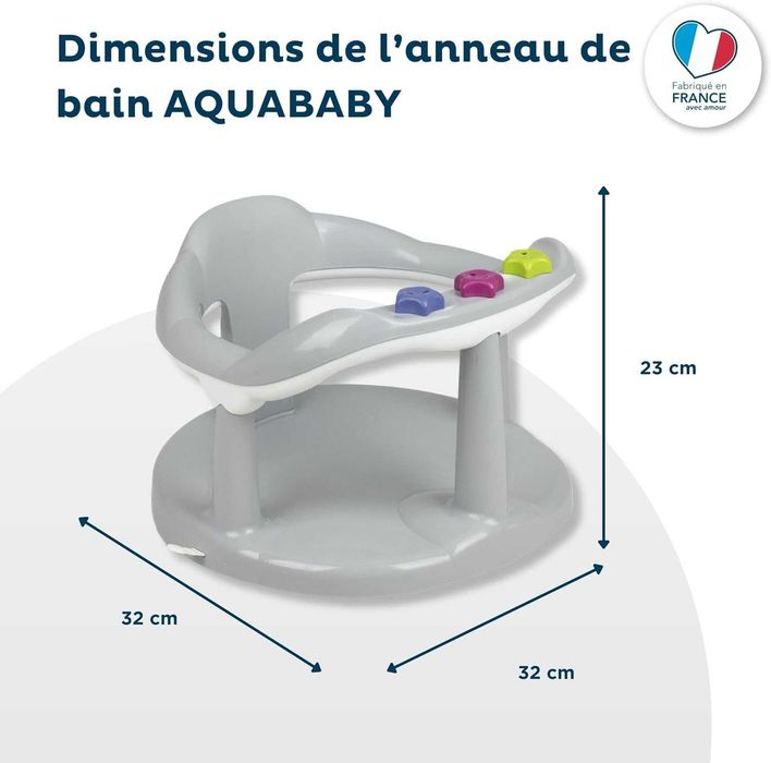 THERMOBABY Aquababy – Бебешки ринг за къпане, Grey Charm / White