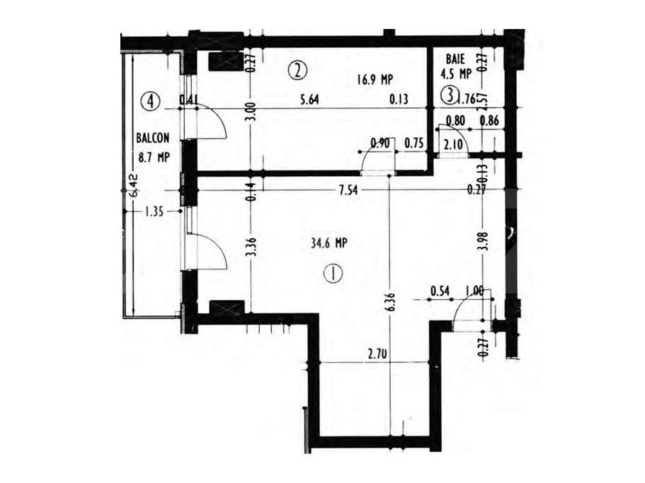 Apartament nou cu C.F., 2 camere, 56 mp utili, terasa, Marasti