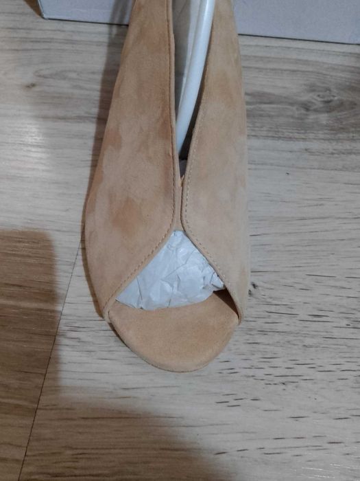 Дамски обувки естествен велур и естествена кожа