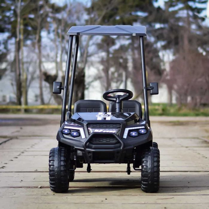 UTV electric pt. 4 copii Kinderauto Golf-Kart 2x 200W, 24V 7Ah Black