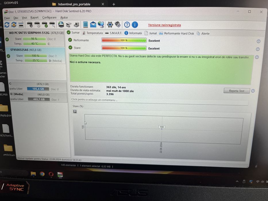 Vand HDD laptop, testat.