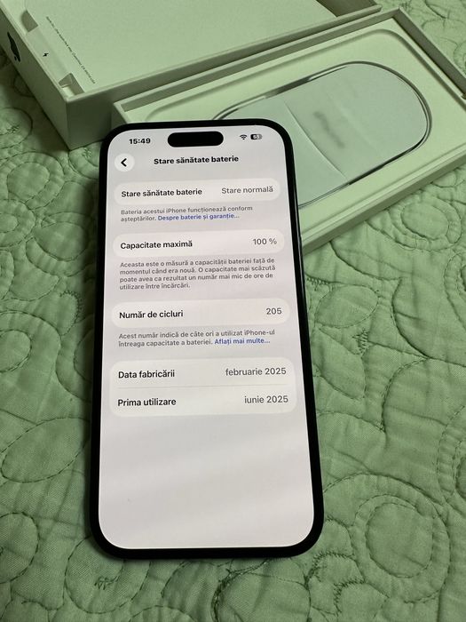 iPhone 16 256GB 100%- În garanție