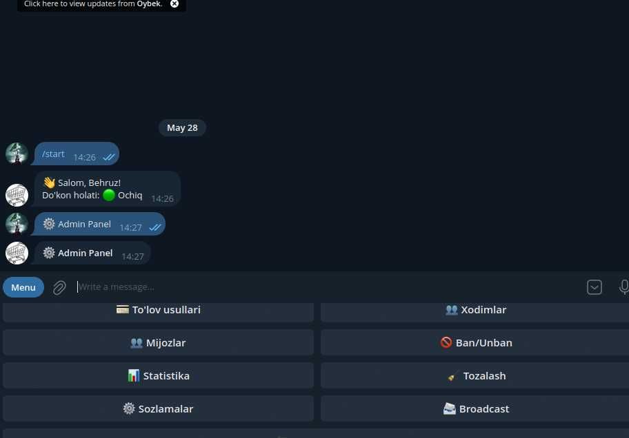 telegram bot online shop
