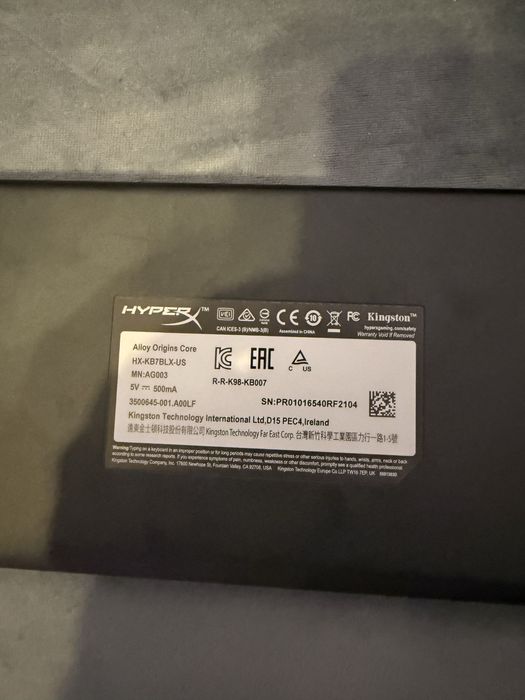 Tastatuta mecanica gaming rgb Hyperx Alloy Origins Core