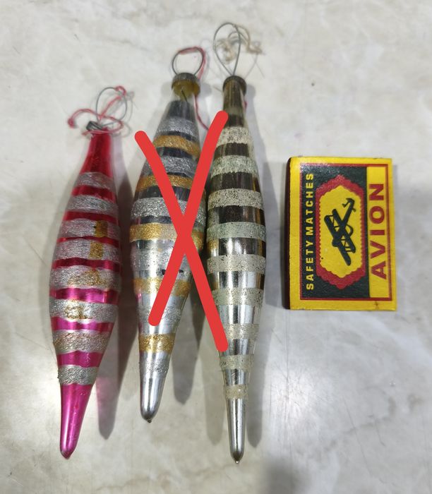 Ёлочные игрушки 4 шт, производства СССР  10 шт