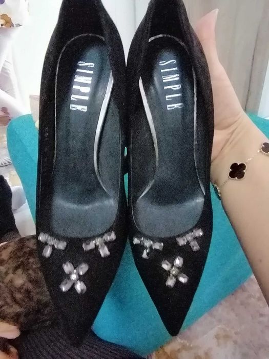 Pantofi stiletto piele naturala