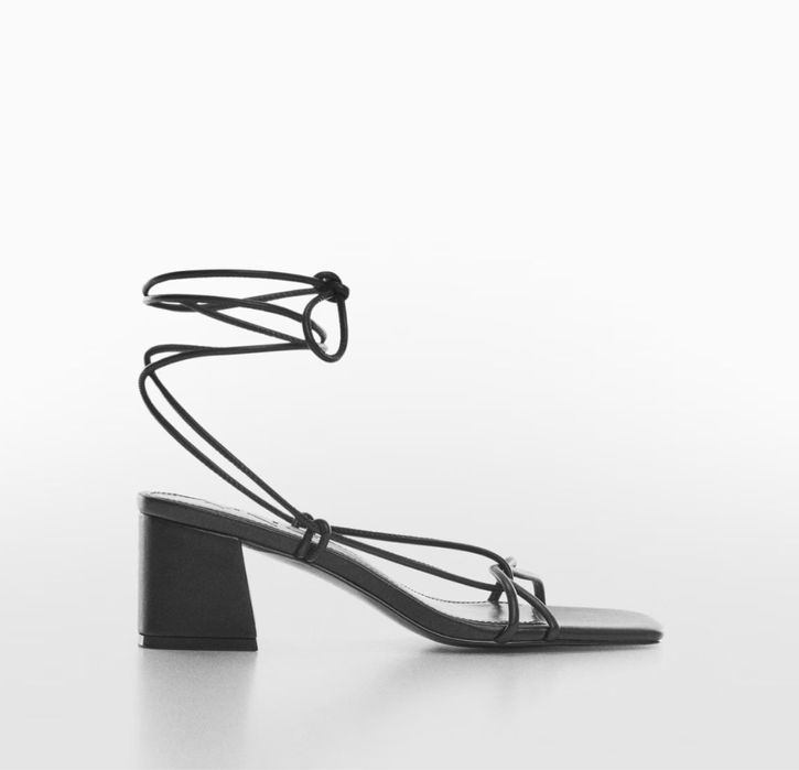 Sandale cu toc și barete Mango, mărimea 35