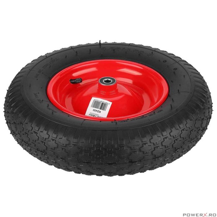 Roata pentru roaba rosie cu rulment, 16", Kraft