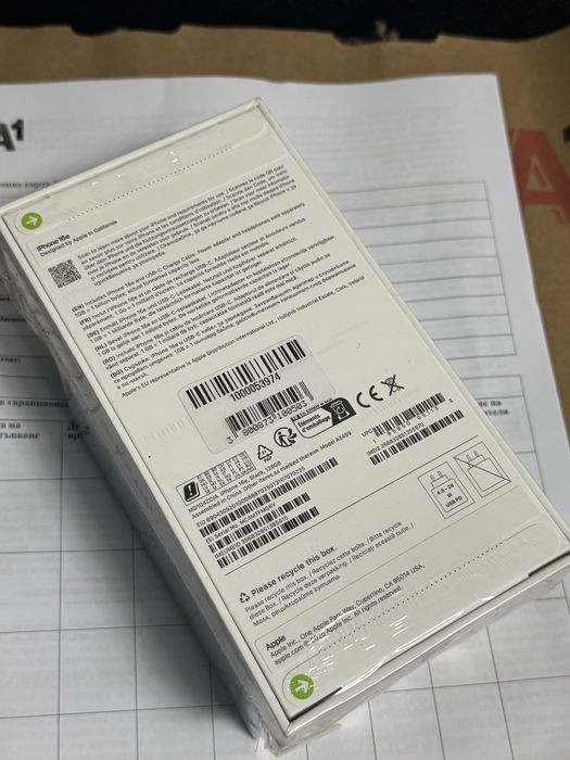 ЗАПЕЧАТАН 128GB iPhone 16e Гаранция от A1 до 2027г. Black