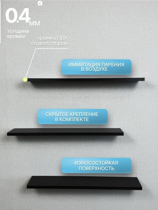 Новые полки, 3 штуки