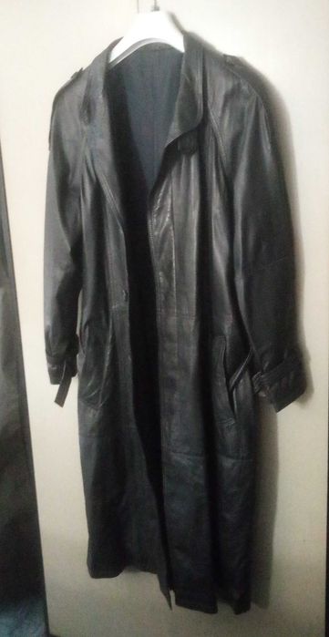 Дамско кожено манто палто Тренчкот Естествена кожа